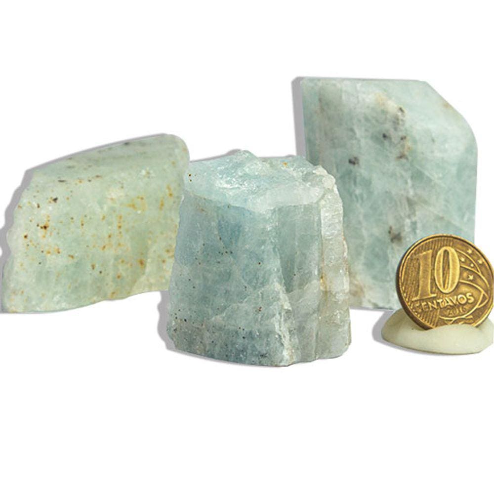 Pedra Água Marinha Bruta Natural 35 a 45 mm