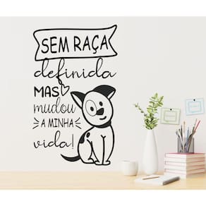 Adesivo De Frases Para Pet Shop E Veterinária Sem Raça