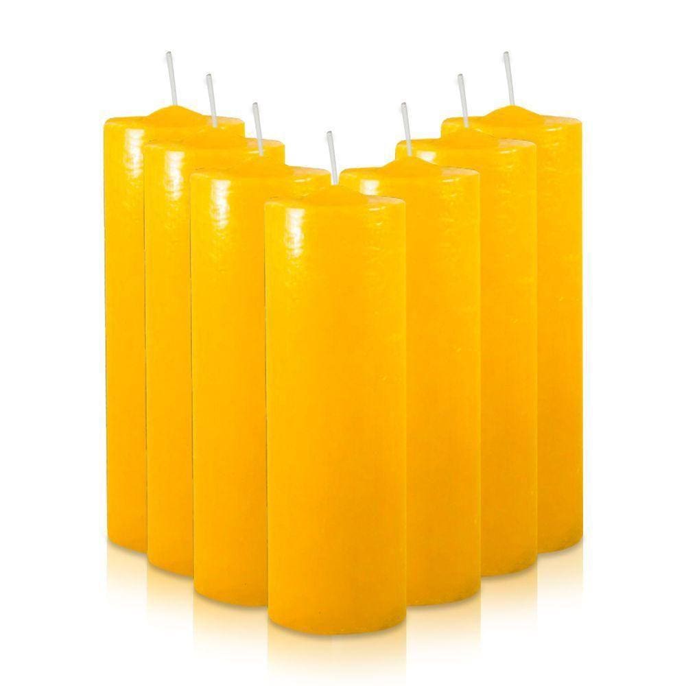 Kit 7 Velas Votivas 7 Dias Amarela Com Essência Mel 250g 100% Parafina