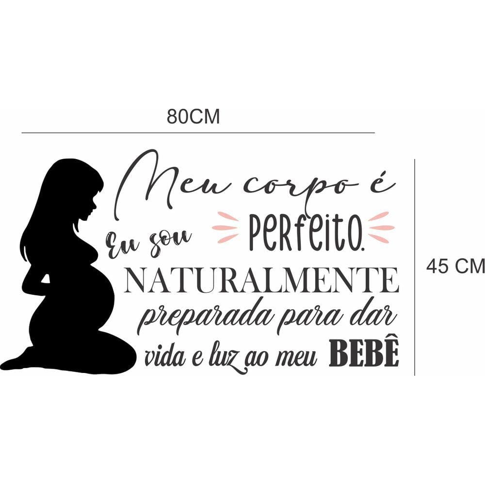 Adesivo Decorativo Frases Parto Humanizado Meu Corpo