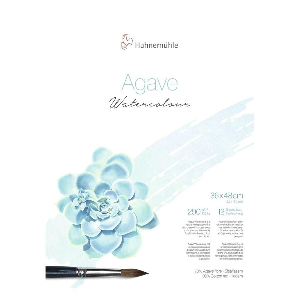 Bloco Aquarela Hahnemuhle Agave 290g/m2 Textura Fina 36x48cm 12 Folhas