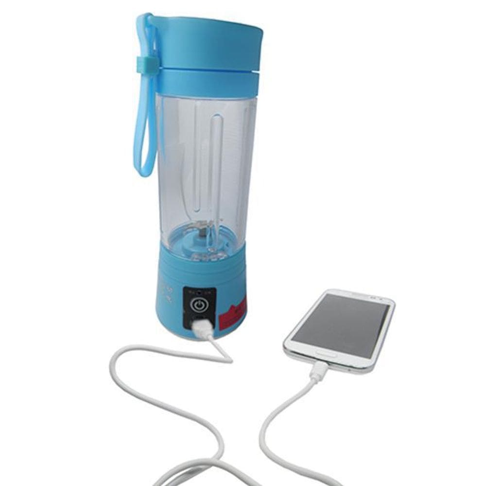 Mini Liquidificador Bateria Recarregável Portátil Azul