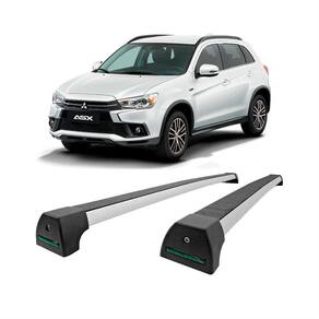 Rack de Teto Long Life Alumínio Mitsubishi Asx 2010 até 2021 com Longarina, com ou sem teto solar - 2 e 4 Portas
