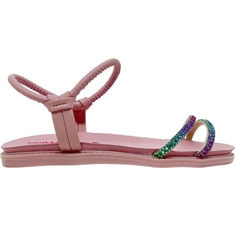 Sandália Rasteira Infantil Menina Casual Dia a Dia com Strass Molekinha 2312.252