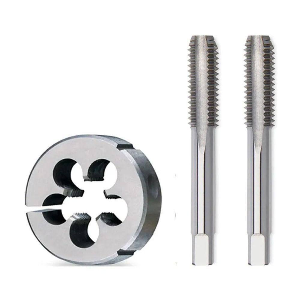 Kit Jogo Macho Manual Aço Rápido Mf16 X 1,5 + Cossinete