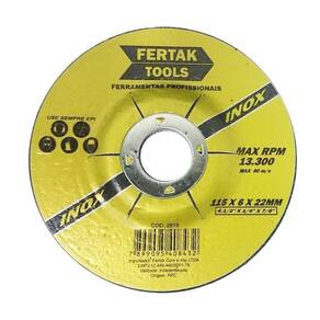 Disco De Corte Desbaste Inox 7? X 1-4? X 7-8" - Fertak