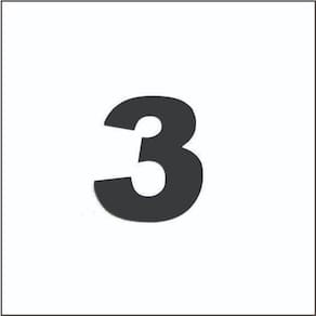 Numero Residencial Preto Brilhante 13 Cm - Fundição Petrópolis Nº3