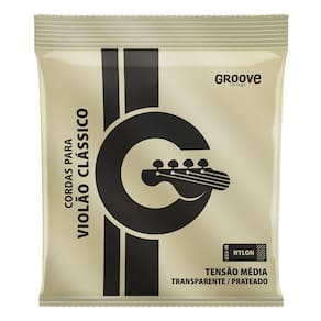 Encordoamento Violao Groove Gs5m Nylon Media Tensão Cristal Prata