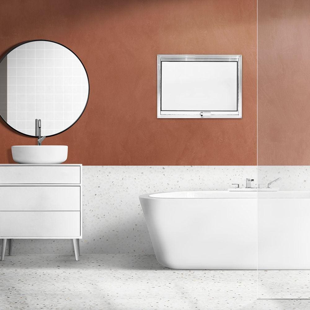 Janela Alumínio Maxim Ar 60x80cm Marroml Brilhante Lux Esquadrias Marroml