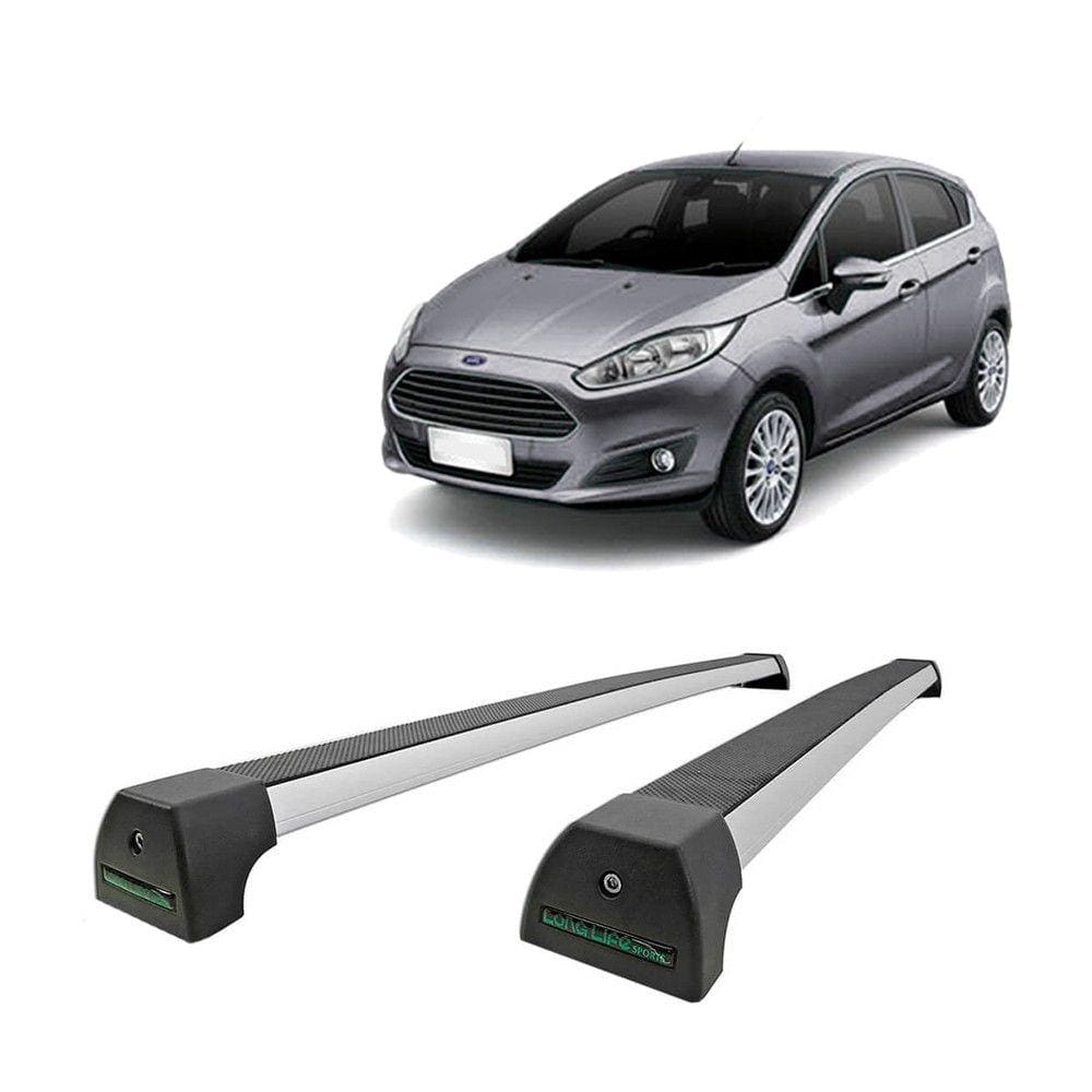 Rack Teto Long Life Sports Alumínio New Fiesta Hatch/ Sedan 2011 até 2019 - 4 Portas.