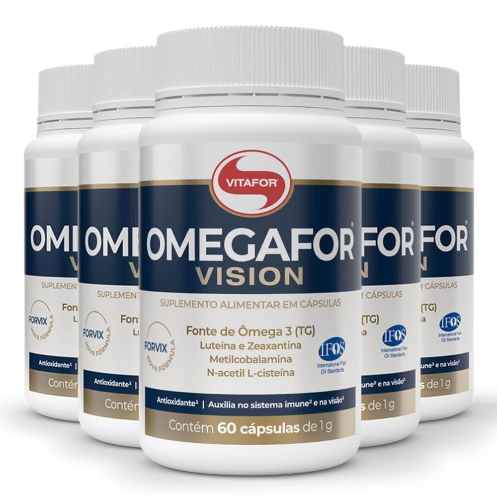 Kit 5 Omegafor Vision Vitafor 60cáps