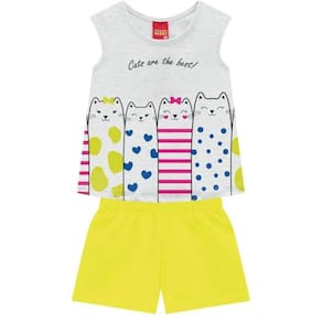 Conjunto Blusa e Shorts em Malha  Kyly 112029