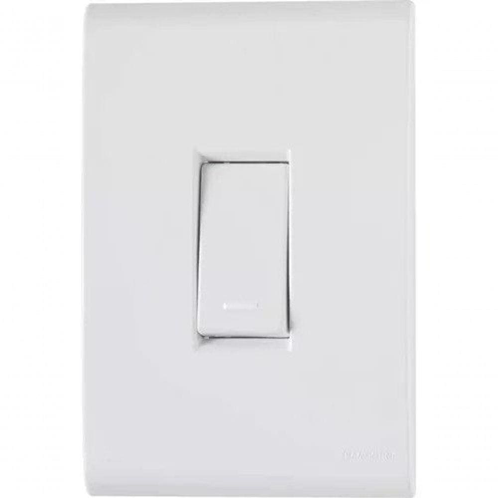 Placa 4x2+ 1 Interruptor Simples 10a-250v Branco Branco