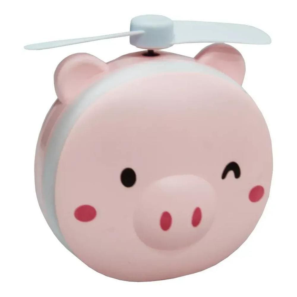 Mini Ventilador Espelho Portátil Led Usb Fan Rosa