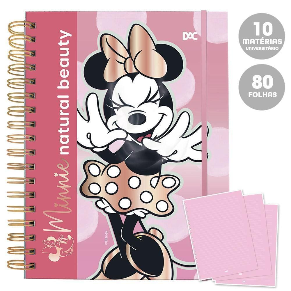 Caderno Smart Universitário 10 Mat 80Fl Minnie Disney Rs Dac