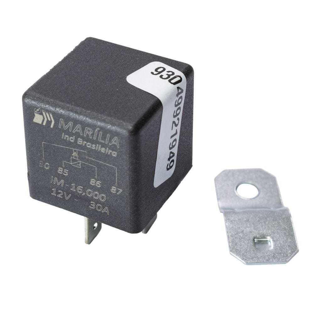 Relé Auxiliar Universal 30A 12V Com Suporte - Marília - IM16000