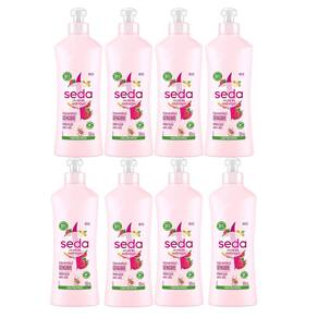 Kit 8 Cremes Para Pentear Seda Hidratação Anti Nós 300ml