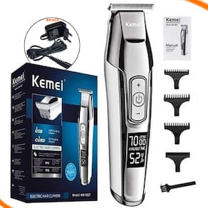 Cortadora De Pelo Kemei Km-5027 Prata 100v/240v