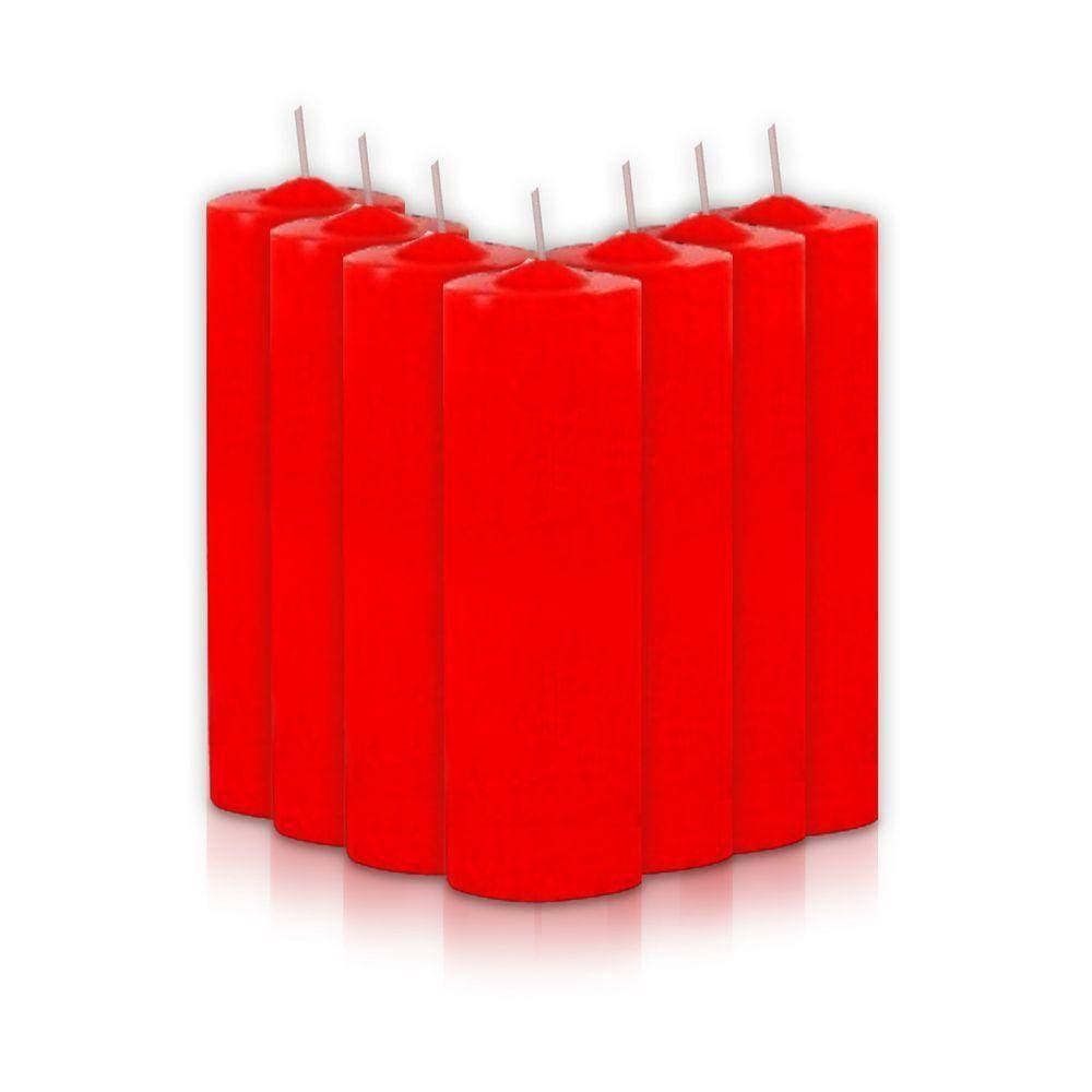 Kit 7 Velas Votivas 7 Dias Vermelha 250g 100% Parafina