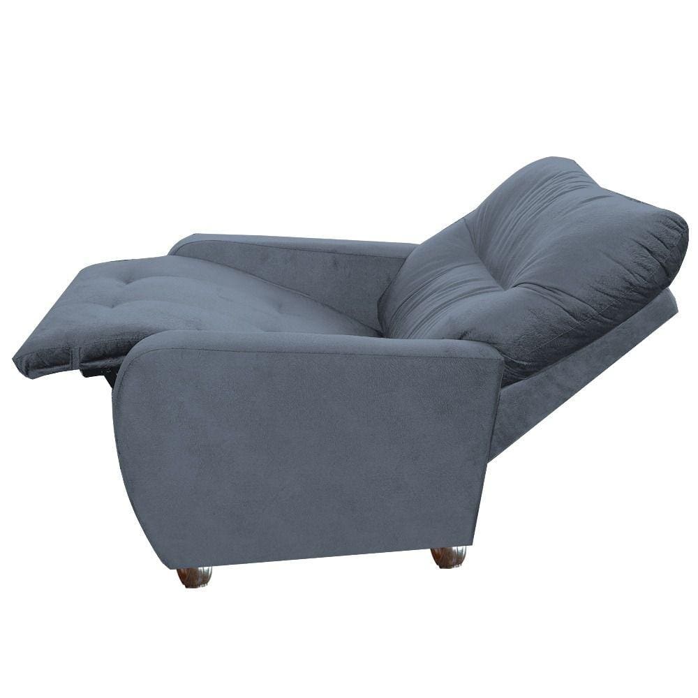 Poltrona Para Extensão De Cílios Reclinável Suede Imperio Moderno Grafitte