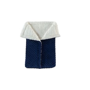 Porta Bebê Saco De Dormir Com Sherpa Azul Marinho