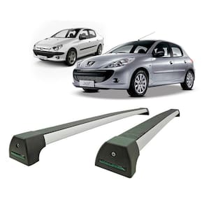 Rack De Teto Alumínio Peugeot 206/ 207 Hatch e Sedan 1998 até 2014 - Long Life
