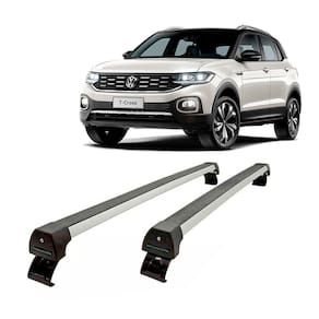 Rack De Teto Long Life Sports Alumínio T-Cross Com longarina 2020 até 2023 - 4 Portas (Não permite a abertura do teto solar).