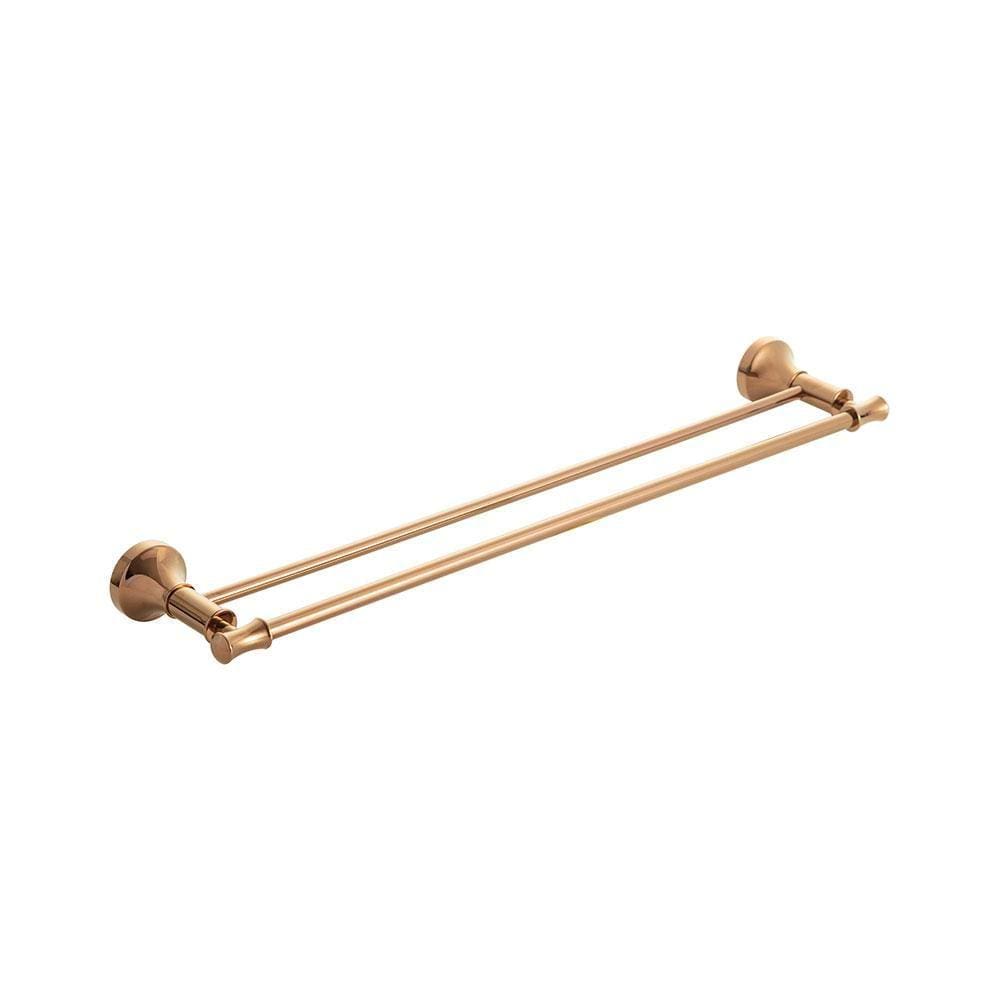 Porta Toalha de Banho Duplo Piranji Pingoo.casa - Dourado Rose