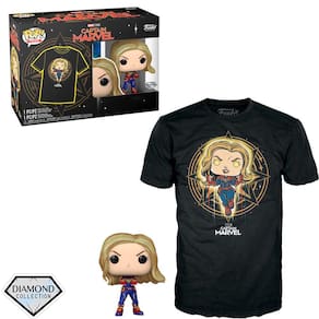 Box Funko Pop Marvel - Capitã Marvel + Camiseta