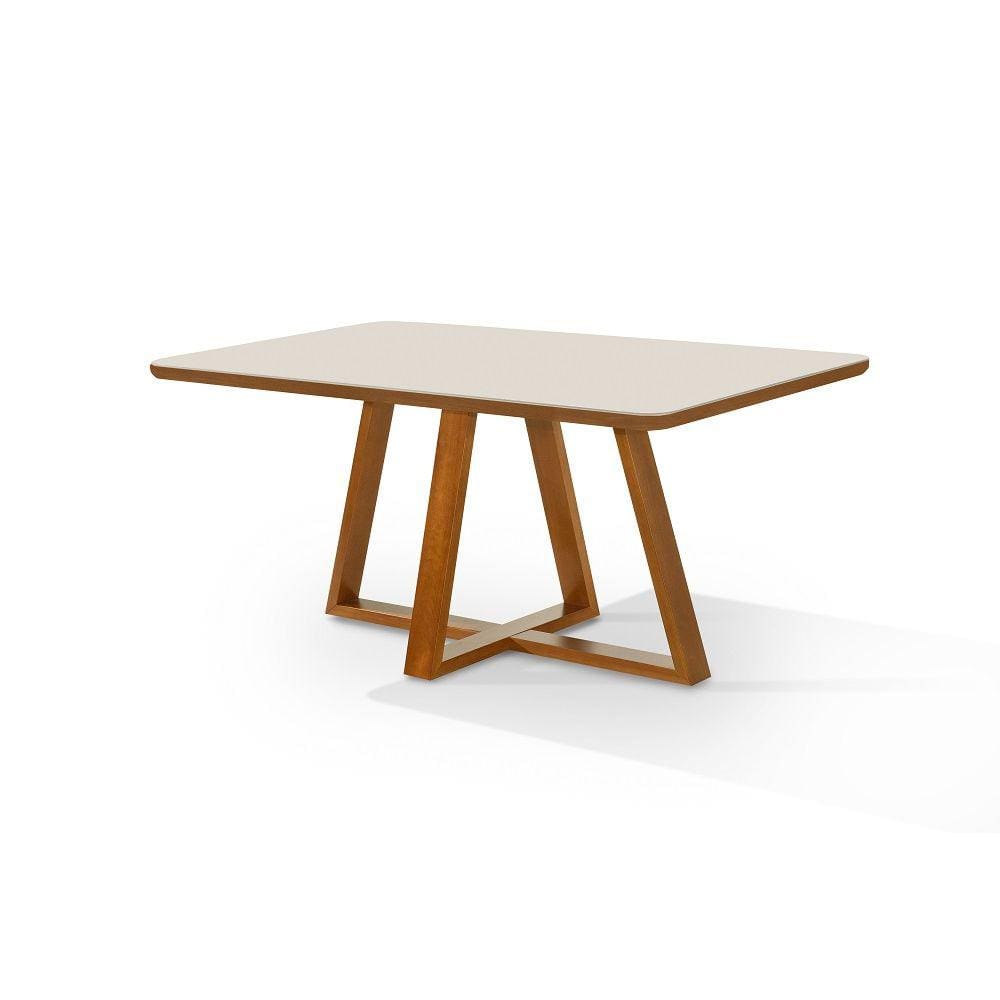 Mesa de Jantar Bela Wood 160x90cm Tampo Encabeçado Madeira