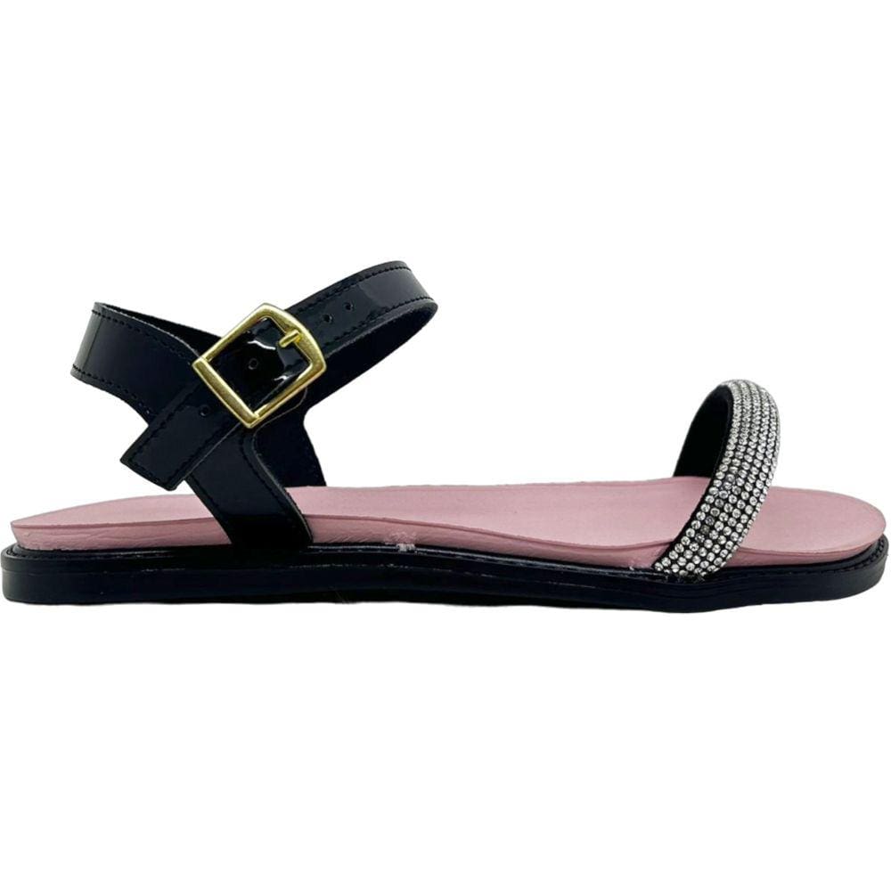 Sandália Rasteira Infantil Menina Casual Dia a Dia com Strass Molekinha 2312.258