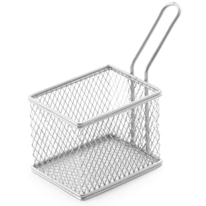 Mini Cestinha Retangular em Aço Inox Inovadora Mimo Style