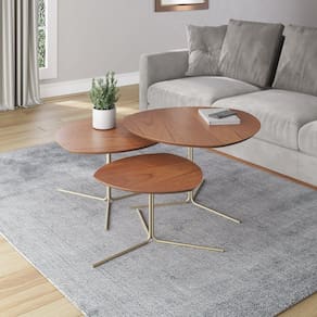 Conjunto Mesa de Centro Primavera Champagne/Cinamomo