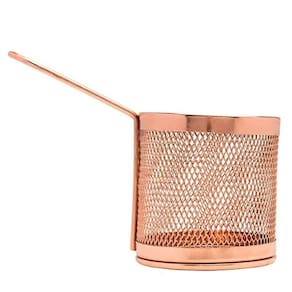 Mini Cestinha Redonda Inox Bronze - Mimo Style