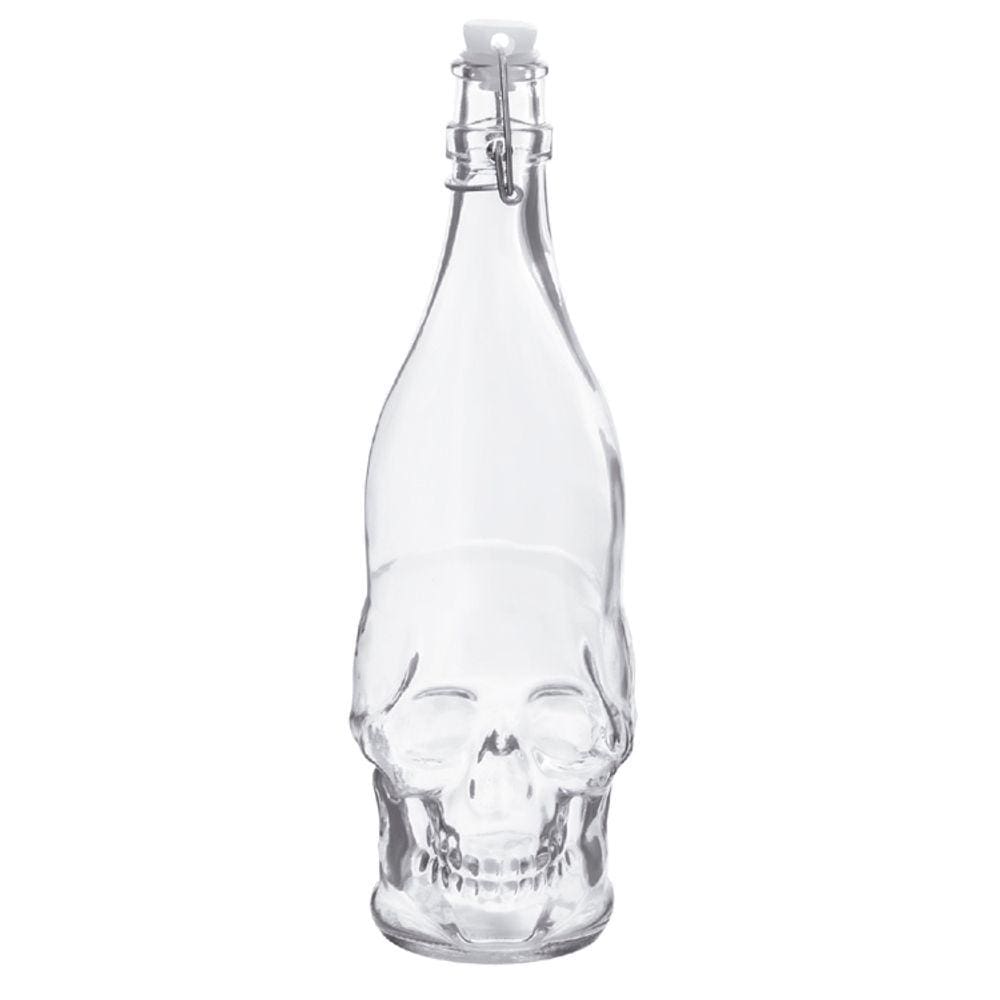 Garrafa de Vidro Caveira - 1 litro - Mimo Style