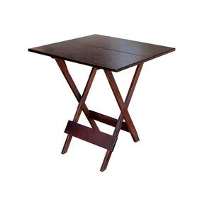 Mesa Para Bar E Café Dobravel De Madeira 70x70 - Imbuia - Marrom