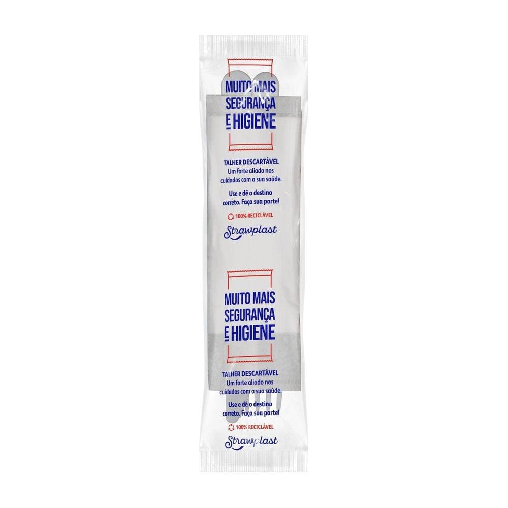 Garfo Faca E Guardanapo Reforçado Branco Embalado 50 Und.