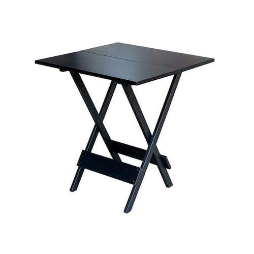 imagem-Mesa Para Restaurante Dobravel De Madeira 80x80 - Preto - Preto