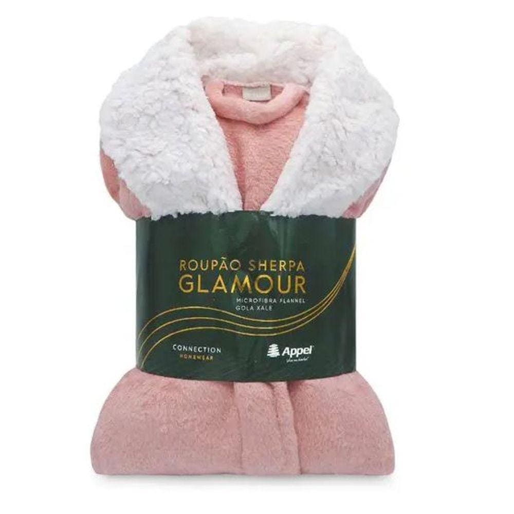 Roupão Sherpa Glamour Rose - Tamanho P - Appel