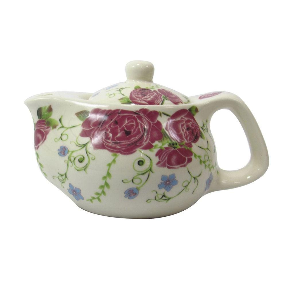 Bule Chaleira Com Infusor Cerâmica Floral 250 ml