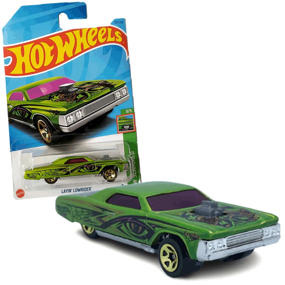 Carrinho Hot Wheels Layin Lowrider Verde Slammed