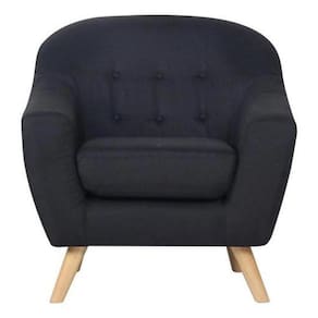 Poltrona Wald Just Home Madeira Preta 86x83x85 cm 136 kg