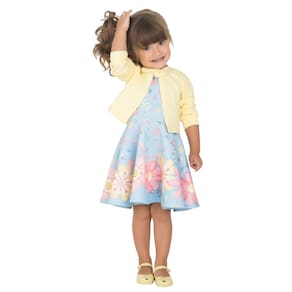 Vestido Meninas Infantil Florido Azul Mon Sucré 31254