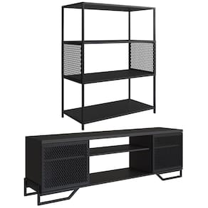 Rack 180 Cm 2 PT Estante 77 Cm Industrial 27X24 Preto PP