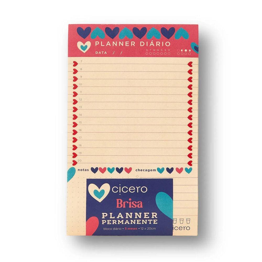 Planner Diario 3 Meses Cicero Brisa 12x20cm