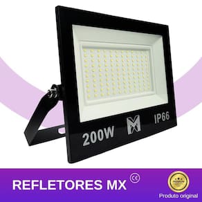 Refletor LED 200W Alumínio IP66 - Kit 10 unid.