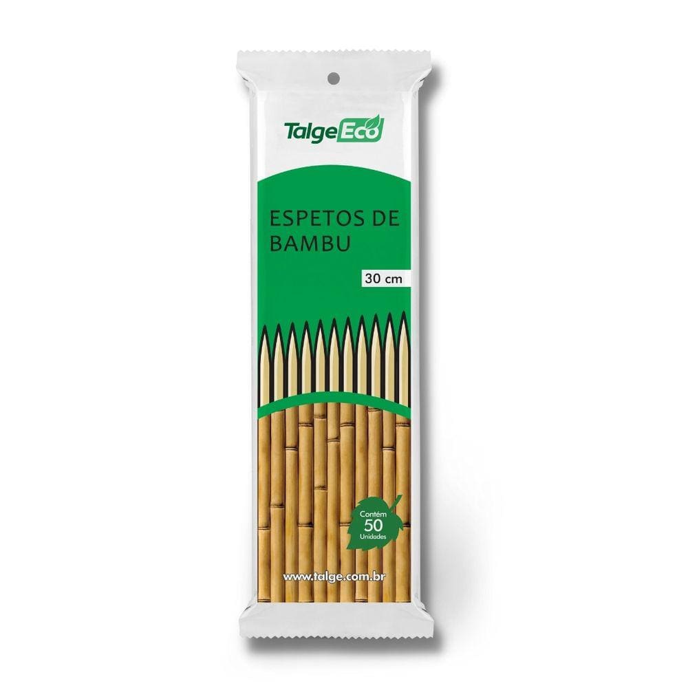 100 Espeto Vareta De Espetinho Churrasco Bambu 30Cm