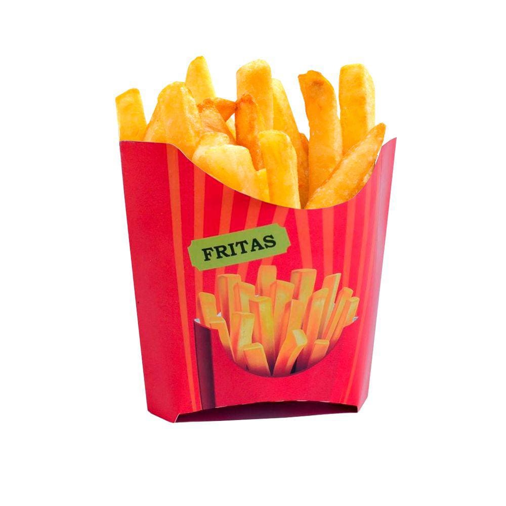 Embalagem Caixa Caixinha de Batata Frita Vermelho com 1000 Unidades