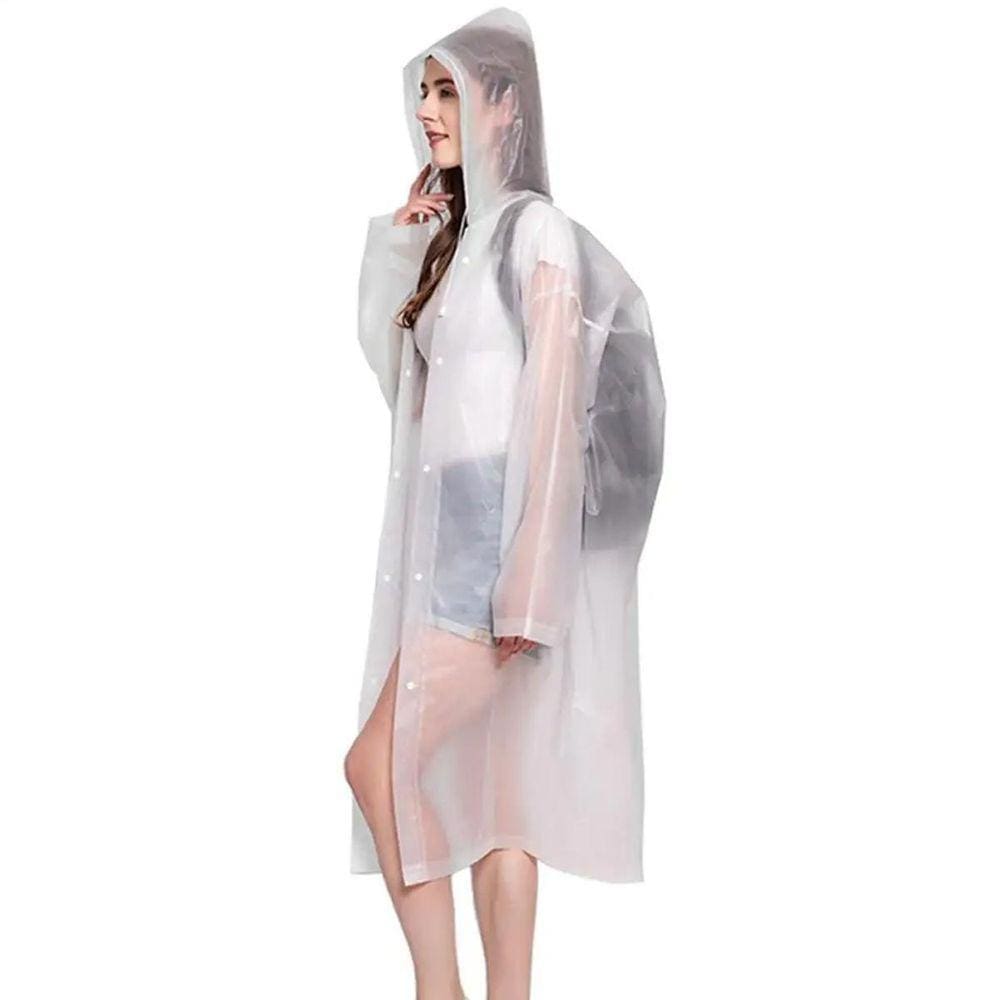 Capa de Chuva PVC Transparente Adulto Unissex - Tamanho M