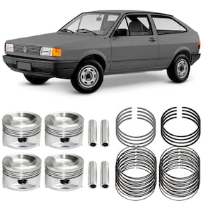 Kit Pistão Anel Std Volkswagen Gol 1.6 85 A 89 Gasolina